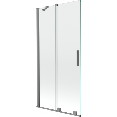 Mexen Velar parawan nawannowy 2-skrzydłowy rozsuwany 90 x 150 cm, transparent, gun metal - 896-090-000-01-95