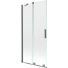 Mexen Velar parawan nawannowy 2-skrzydłowy rozsuwany 95 x 150 cm, transparent, gun metal - 896-095-000-01-95