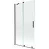 Mexen Velar parawan nawannowy 2-skrzydłowy rozsuwany 100 x 150 cm, transparent, gun metal - 896-100-000-01-95