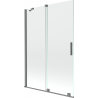 Mexen Velar parawan nawannowy 2-skrzydłowy rozsuwany 120 x 150 cm, transparent, gun metal - 896-120-000-01-95