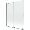 Mexen Velar parawan nawannowy 2-skrzydłowy rozsuwany 140 x 150 cm, transparent, gun metal - 896-140-000-01-95