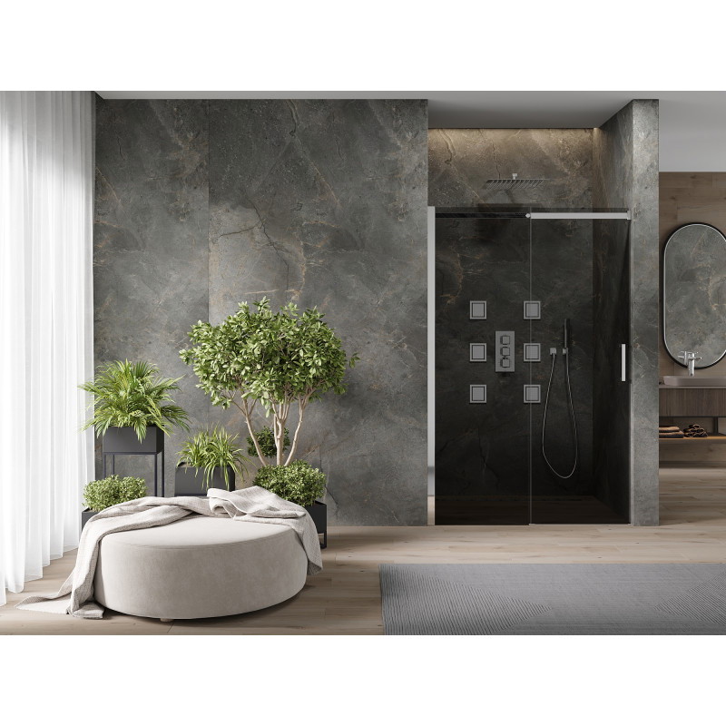Mexen Omega drzwi prysznicowe rozsuwane 110 cm, grafit, chrom - 825-110-000-01-40