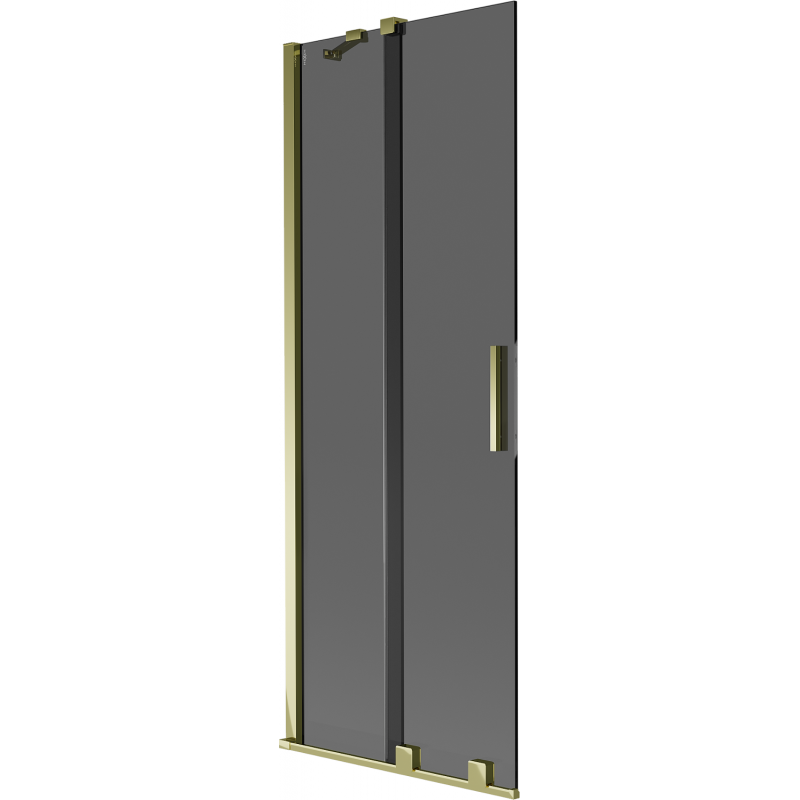 Mexen Velar parawan nawannowy 2-skrzydłowy rozsuwany 70 x 150 cm, grafit, złoty - 896-070-000-41-50