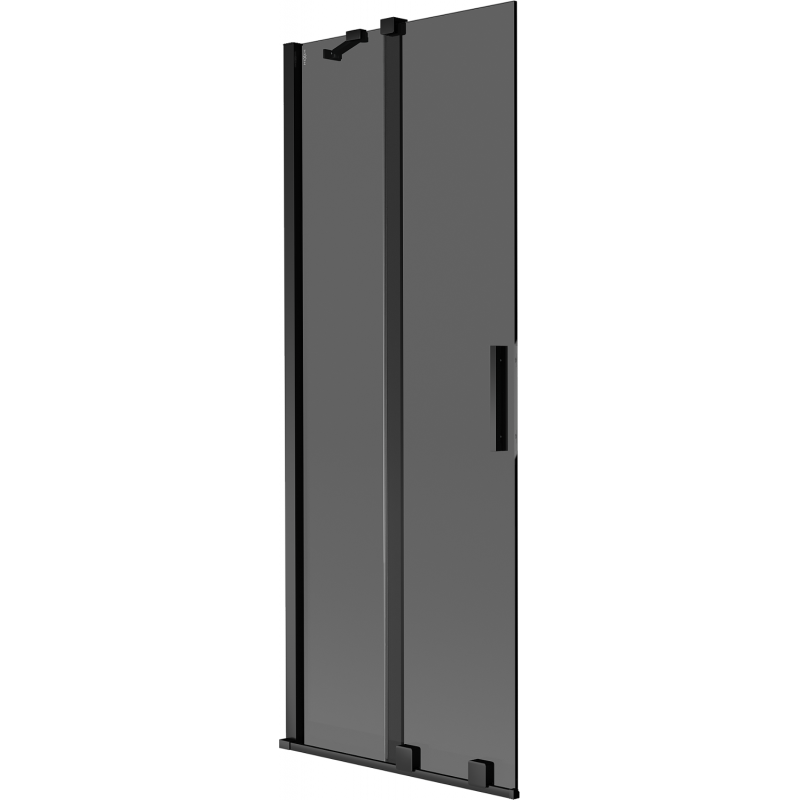 Mexen Velar parawan nawannowy 2-skrzydłowy rozsuwany 75 x 150 cm, grafit, czarny - 896-075-000-41-70