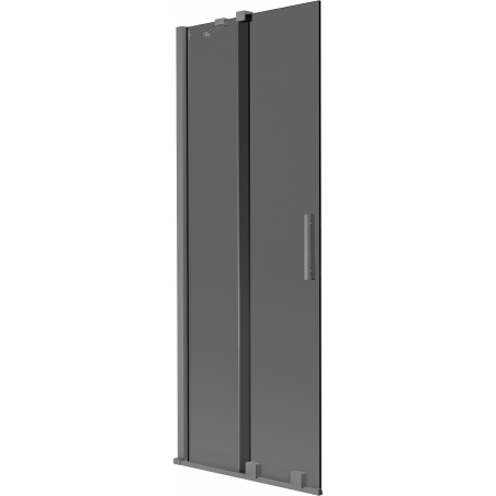 Mexen Velar parawan nawannowy 2-skrzydłowy rozsuwany 75 x 150 cm, grafit, gun metal - 896-075-000-41-95