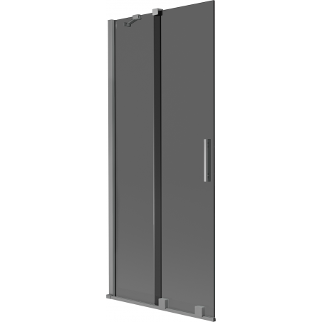 Mexen Velar parawan nawannowy 2-skrzydłowy rozsuwany 80 x 150 cm, grafit, gun metal - 896-080-000-41-95