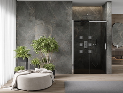 Mexen Omega drzwi prysznicowe rozsuwane 130 cm, grafit, chrom - 825-130-000-01-40