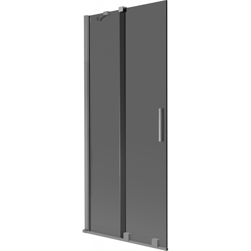 Mexen Velar parawan nawannowy 2-skrzydłowy rozsuwany 85 x 150 cm, grafit, gun metal - 896-085-000-41-95