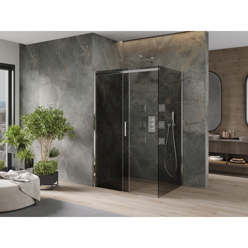 Mexen Omega kabina prysznicowa rozsuwana 100 x 70 cm, grafit, chrom - 825-100-070-01-40