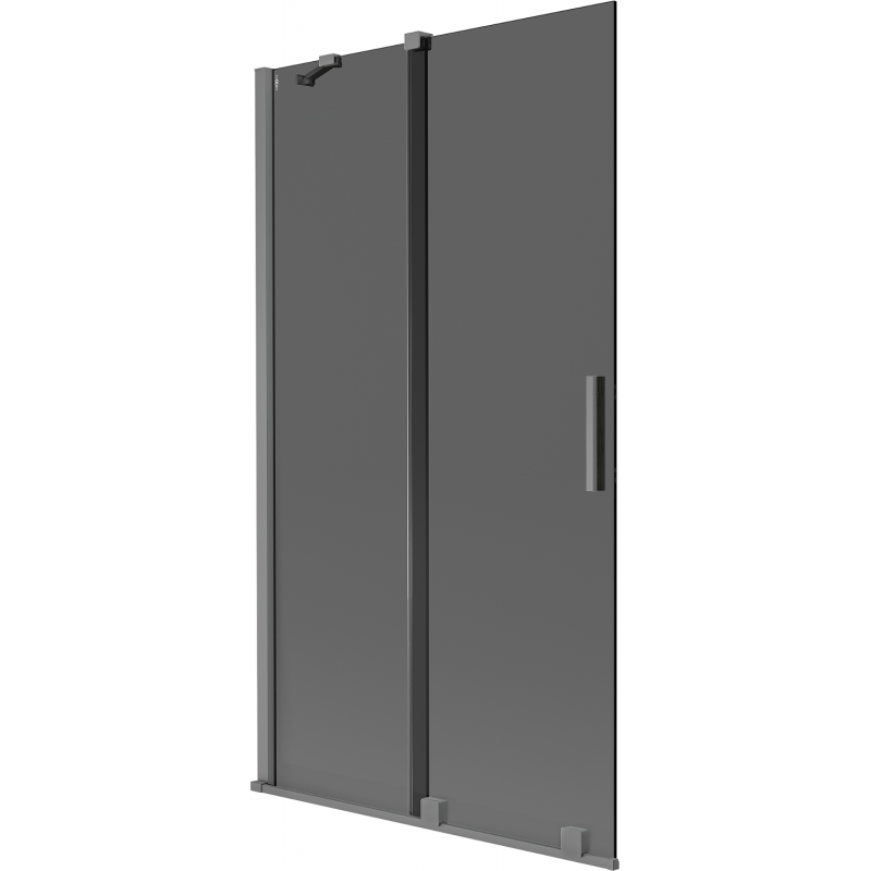 Mexen Velar parawan nawannowy 2-skrzydłowy rozsuwany 100 x 150 cm, grafit, gun metal - 896-100-000-41-95