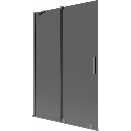 Mexen Velar parawan nawannowy 2-skrzydłowy rozsuwany 120 x 150 cm, grafit, gun metal - 896-120-000-41-95