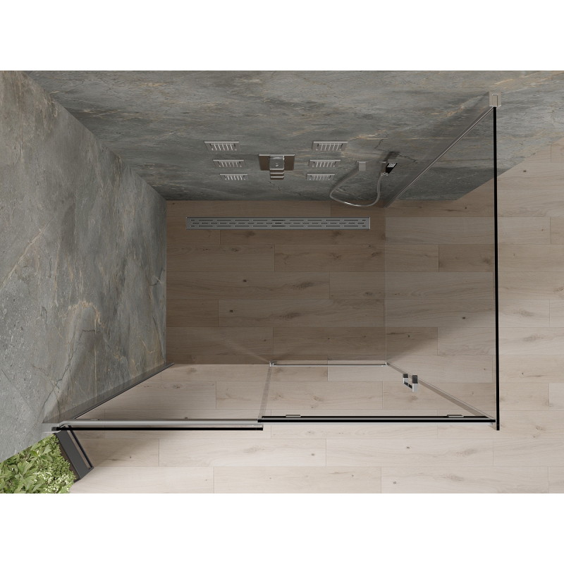 Mexen Omega kabina prysznicowa rozsuwana 120 x 80 cm, grafit, chrom - 825-120-080-01-40