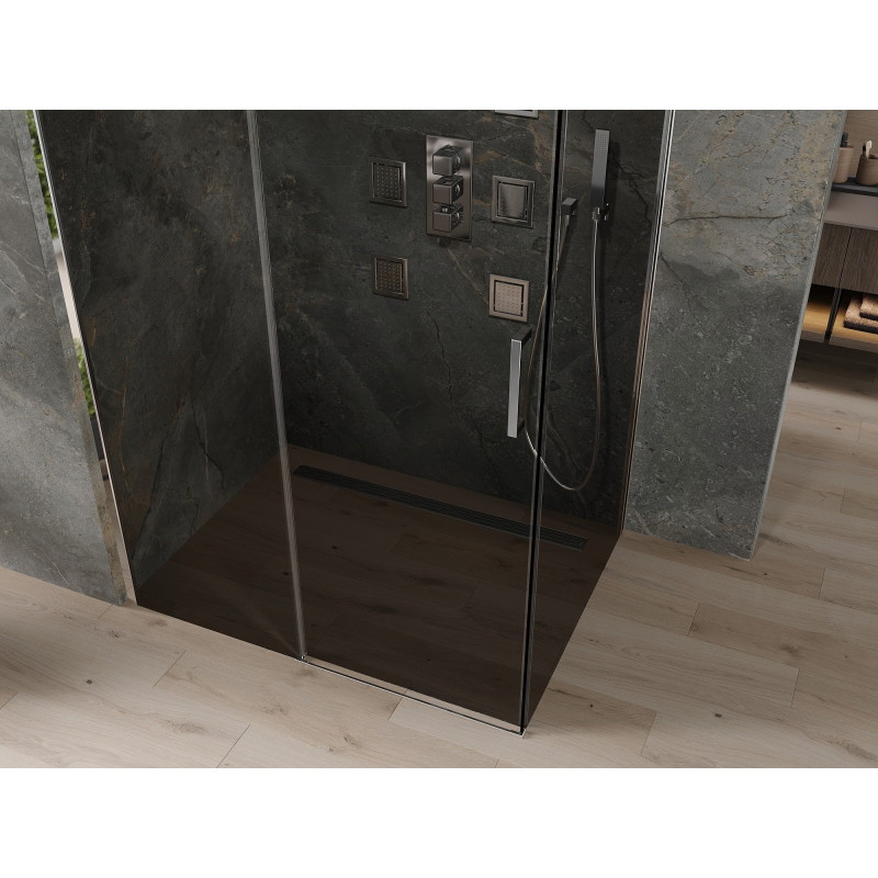 Mexen Omega kabina prysznicowa rozsuwana 120 x 80 cm, grafit, chrom - 825-120-080-01-40