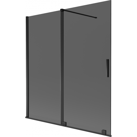 Mexen Velar parawan nawannowy 2-skrzydłowy rozsuwany 150 x 150 cm, grafit, czarny - 896-150-000-41-70
