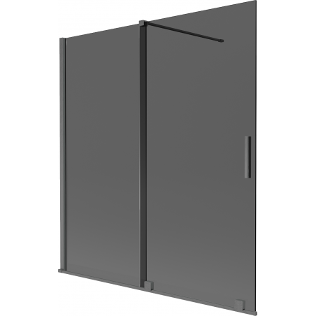 Mexen Velar parawan nawannowy 2-skrzydłowy rozsuwany 150 x 150 cm, grafit, gun gray szczotkowany - 896-150-000-41-66