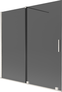 Mexen Velar parawan nawannowy 2-skrzydłowy rozsuwany 160 x 150 cm, grafit, nikiel szczotkowany - 896-160-000-41-97