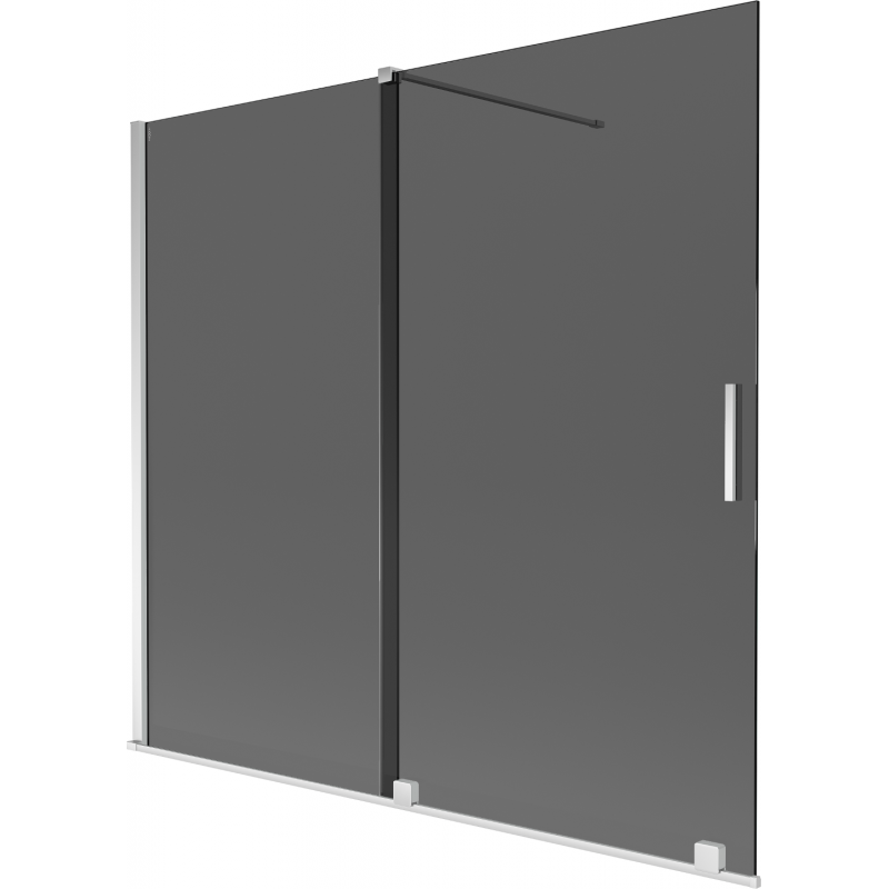 Mexen Velar parawan nawannowy 2-skrzydłowy rozsuwany 170 x 150 cm, grafit, chrom - 896-170-000-41-01