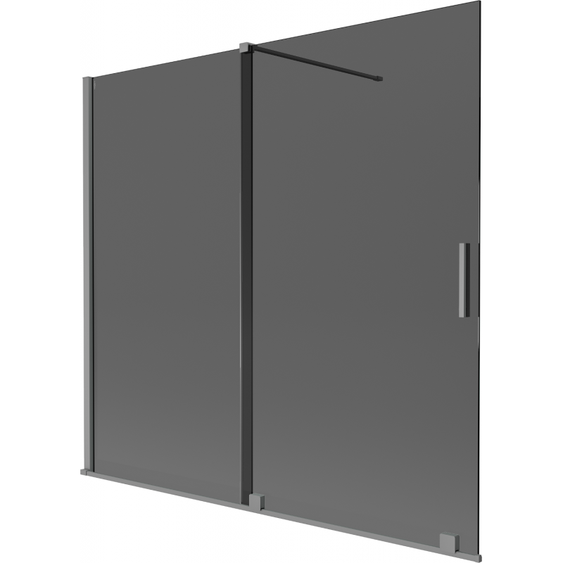 Mexen Velar parawan nawannowy 2-skrzydłowy rozsuwany 170 x 150 cm, grafit, gun metal - 896-170-000-41-95