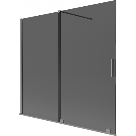 Mexen Velar parawan nawannowy 2-skrzydłowy rozsuwany 170 x 150 cm, grafit, gun metal - 896-170-000-41-95