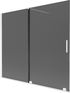Mexen Velar parawan nawannowy 2-skrzydłowy rozsuwany 180 x 150 cm, grafit, biały - 896-180-000-41-20