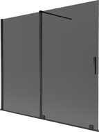 Mexen Velar parawan nawannowy 2-skrzydłowy rozsuwany 180 x 150 cm, grafit, czarny - 896-180-000-41-70