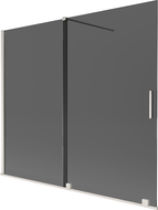 Mexen Velar parawan nawannowy 2-skrzydłowy rozsuwany 180 x 150 cm, grafit, nikiel szczotkowany - 896-180-000-41-97