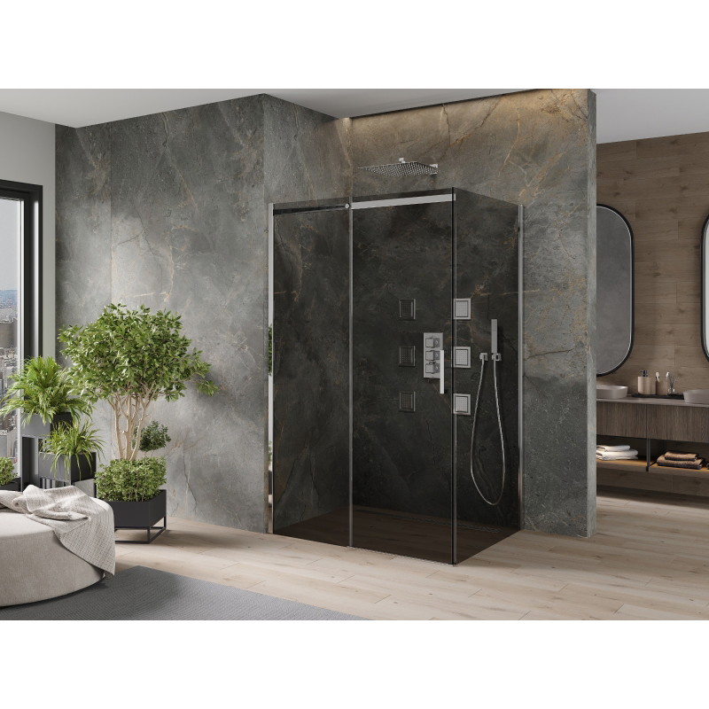Mexen Omega kabina prysznicowa rozsuwana 140 x 90 cm, grafit, chrom - 825-140-090-01-40