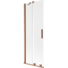 Mexen Velar parawan nawannowy 2-skrzydłowy rozsuwany 70 x 150 cm, szron, miedź szczotkowana - 896-070-000-31-65