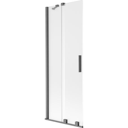Mexen Velar parawan nawannowy 2-skrzydłowy rozsuwany 70 x 150 cm, szron, gun gray szczotkowany - 896-070-000-31-66