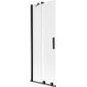 Mexen Velar parawan nawannowy 2-skrzydłowy rozsuwany 70 x 150 cm, szron, czarny - 896-070-000-31-70