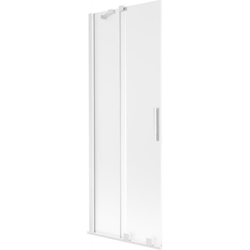 Mexen Velar parawan nawannowy 2-skrzydłowy rozsuwany 75 x 150 cm, szron, biały - 896-075-000-31-20