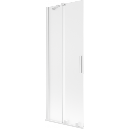 Mexen Velar parawan nawannowy 2-skrzydłowy rozsuwany 75 x 150 cm, szron, biały - 896-075-000-31-20