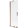 Mexen Velar parawan nawannowy 2-skrzydłowy rozsuwany 75 x 150 cm, szron, różowe złoto - 896-075-000-31-60
