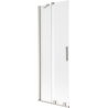Mexen Velar parawan nawannowy 2-skrzydłowy rozsuwany 75 x 150 cm, szron, nikiel szczotkowany - 896-075-000-31-97