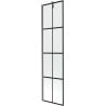 Mexen Next parawan nawannowy 1-skrzydłowy 50 x 150 cm, czarna kratka, gun gray szczotkowany - 895-050-000-00-77-66
