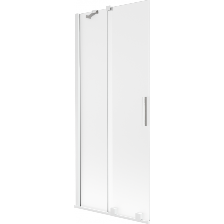 Mexen Velar parawan nawannowy 2-skrzydłowy rozsuwany 80 x 150 cm, szron, biały - 896-080-000-31-20