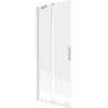 Mexen Velar parawan nawannowy 2-skrzydłowy rozsuwany 80 x 150 cm, szron, biały - 896-080-000-31-20