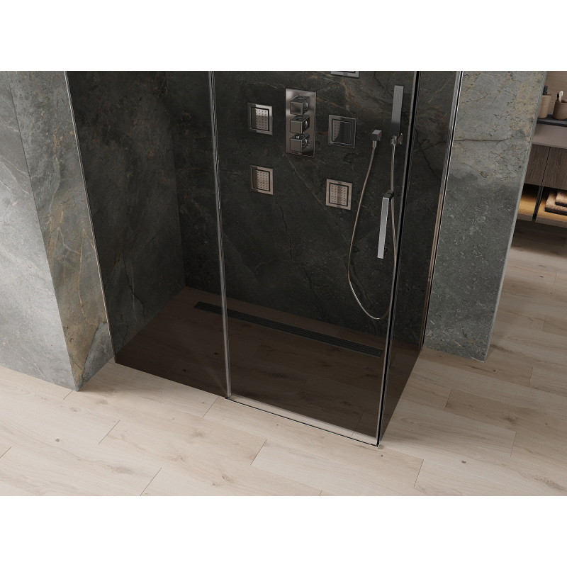 Mexen Omega kabina prysznicowa rozsuwana 160 x 80 cm, grafit, chrom - 825-160-080-01-40