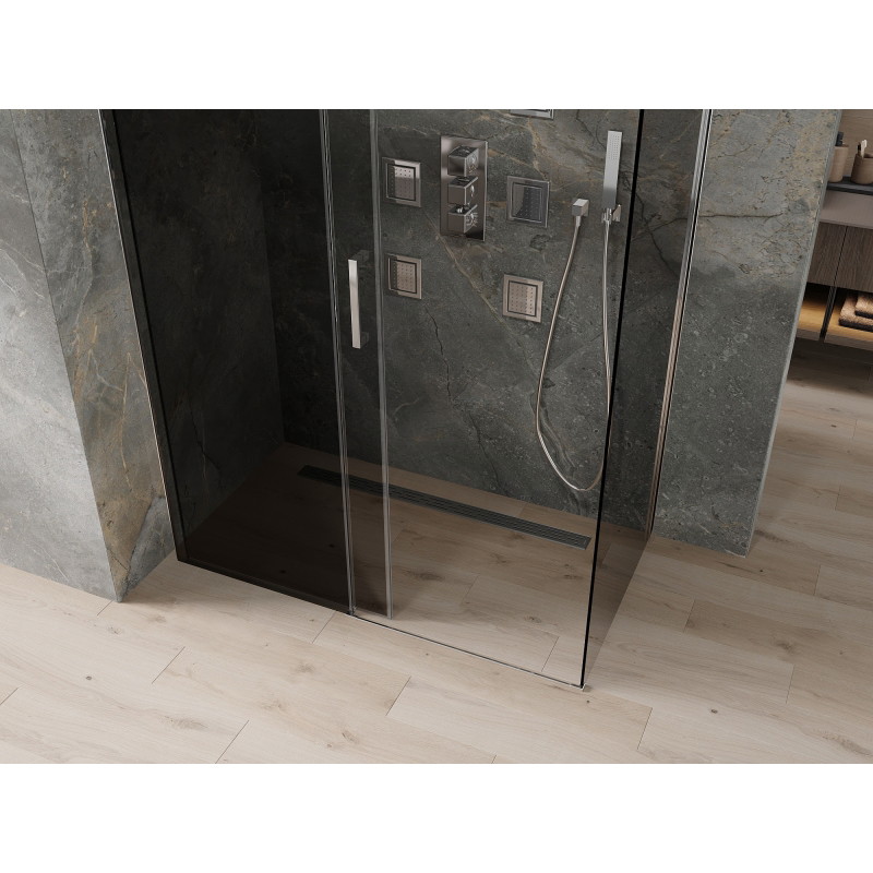 Mexen Omega kabina prysznicowa rozsuwana 160 x 90 cm, grafit, chrom - 825-160-090-01-40