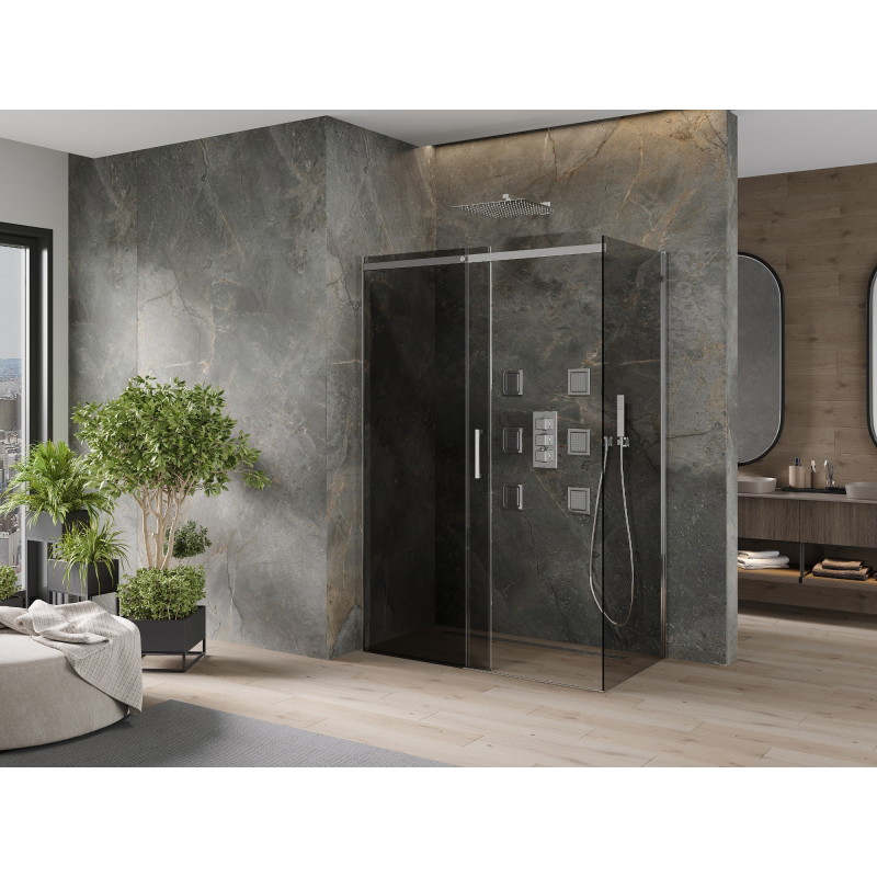 Mexen Omega kabina prysznicowa rozsuwana 160 x 90 cm, grafit, chrom - 825-160-090-01-40