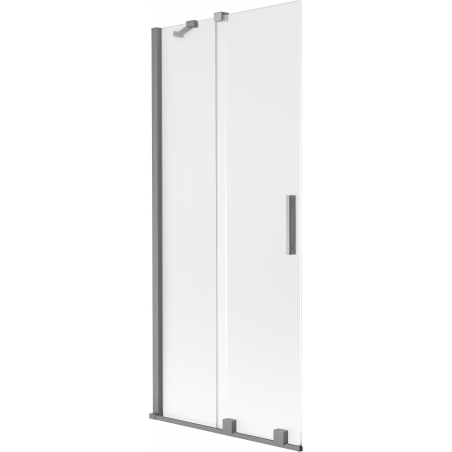 Mexen Velar parawan nawannowy 2-skrzydłowy rozsuwany 80 x 150 cm, szron, gun metal - 896-080-000-31-95