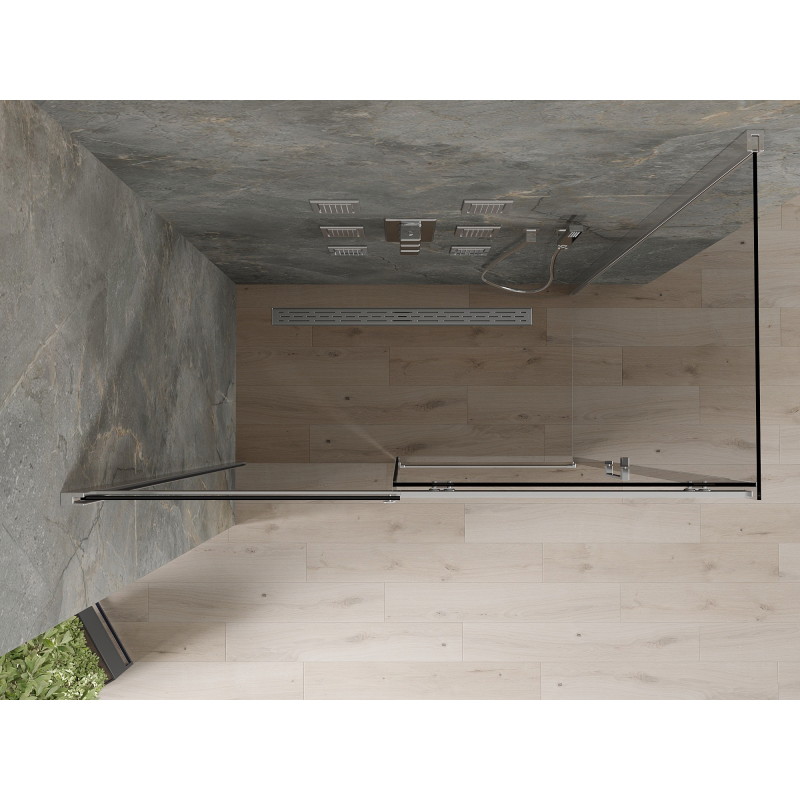 Mexen Omega kabina prysznicowa rozsuwana 160 x 90 cm, grafit, chrom - 825-160-090-01-40