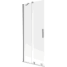 Mexen Velar parawan nawannowy 2-skrzydłowy rozsuwany 85 x 150 cm, szron, chrom - 896-085-000-31-01