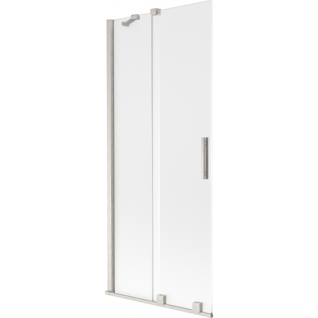 Mexen Velar parawan nawannowy 2-skrzydłowy rozsuwany 85 x 150 cm, szron, nikiel szczotkowany - 896-085-000-31-97