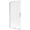 Mexen Velar parawan nawannowy 2-skrzydłowy rozsuwany 90 x 150 cm, szron, chrom - 896-090-000-31-01