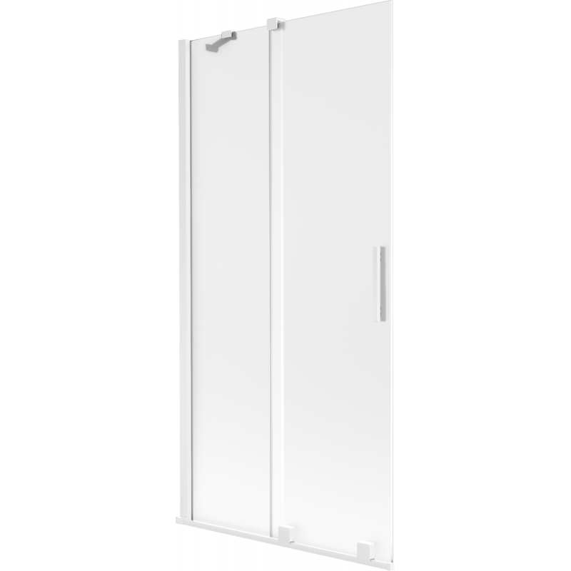 Mexen Velar parawan nawannowy 2-skrzydłowy rozsuwany 90 x 150 cm, szron, biały - 896-090-000-31-20