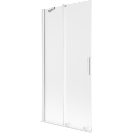 Mexen Velar parawan nawannowy 2-skrzydłowy rozsuwany 90 x 150 cm, szron, biały - 896-090-000-31-20