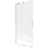 Mexen Velar parawan nawannowy 2-skrzydłowy rozsuwany 90 x 150 cm, szron, biały - 896-090-000-31-20