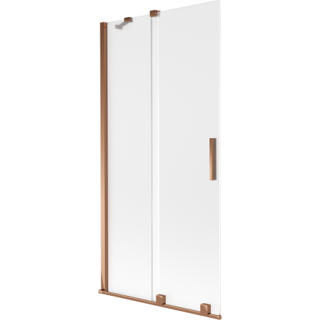 Mexen Velar parawan nawannowy 2-skrzydłowy rozsuwany  90 x 150 cm, szron, różowe złoto - 896-090-000-31-60