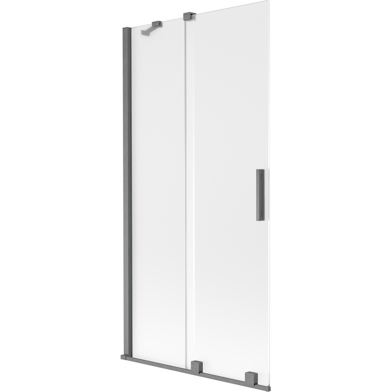 Mexen Velar parawan nawannowy 2-skrzydłowy rozsuwany 95 x 150 cm, szron, gun gray szczotkowany - 896-095-000-31-66